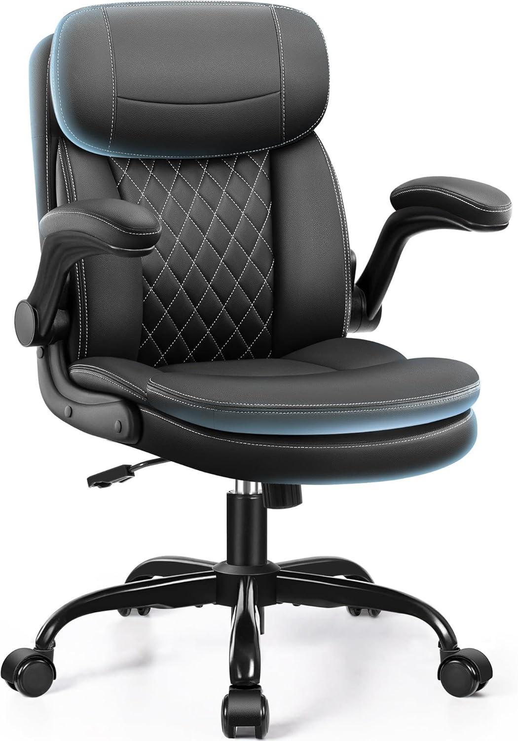 Office Chair Cushion - Ergonomische bureaustoel met dubbellaags kussen, opklapbare