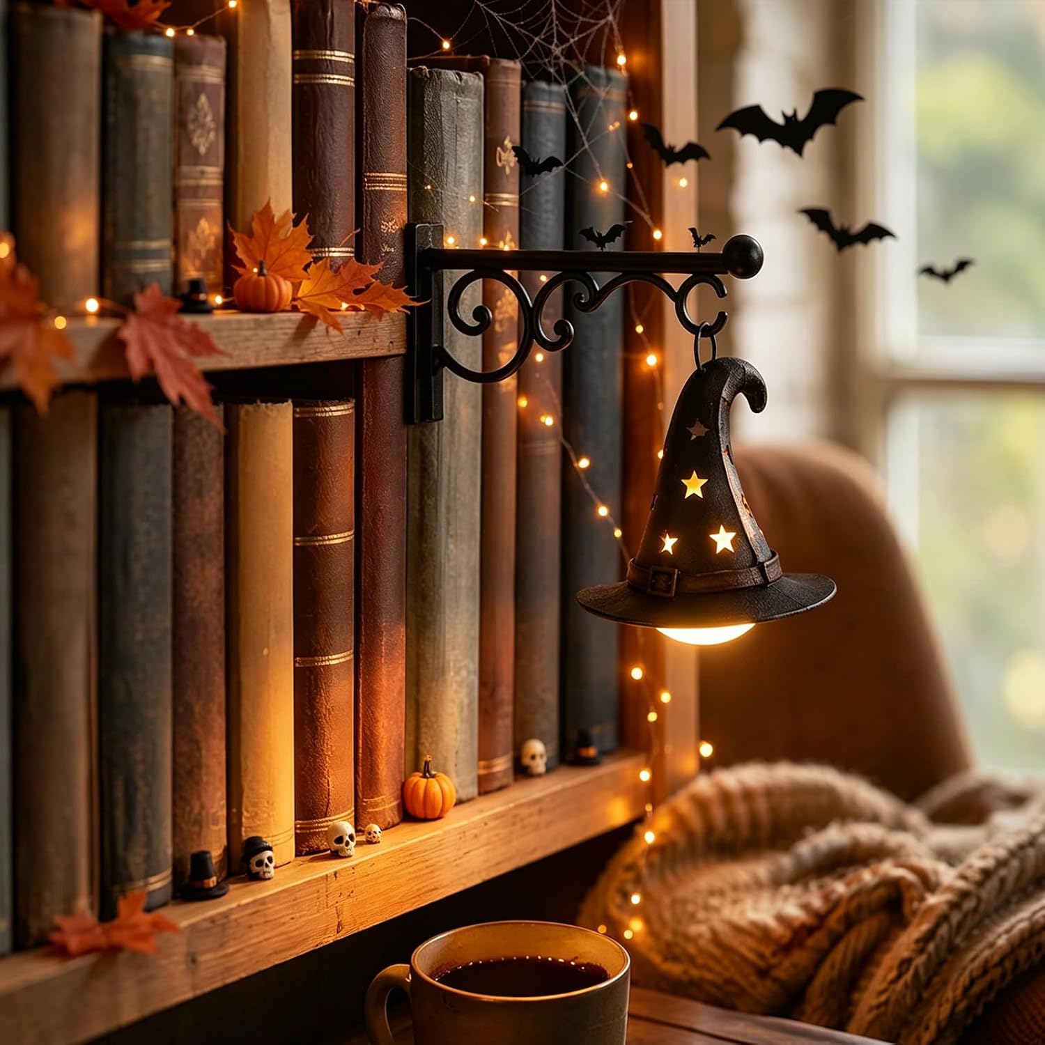 Bookshelf - Boekenplanklamp, bibliotheeklamp, leeslamp, mini-boekenkastlamp, boekenhoeklamp, leeshoekdecoratie