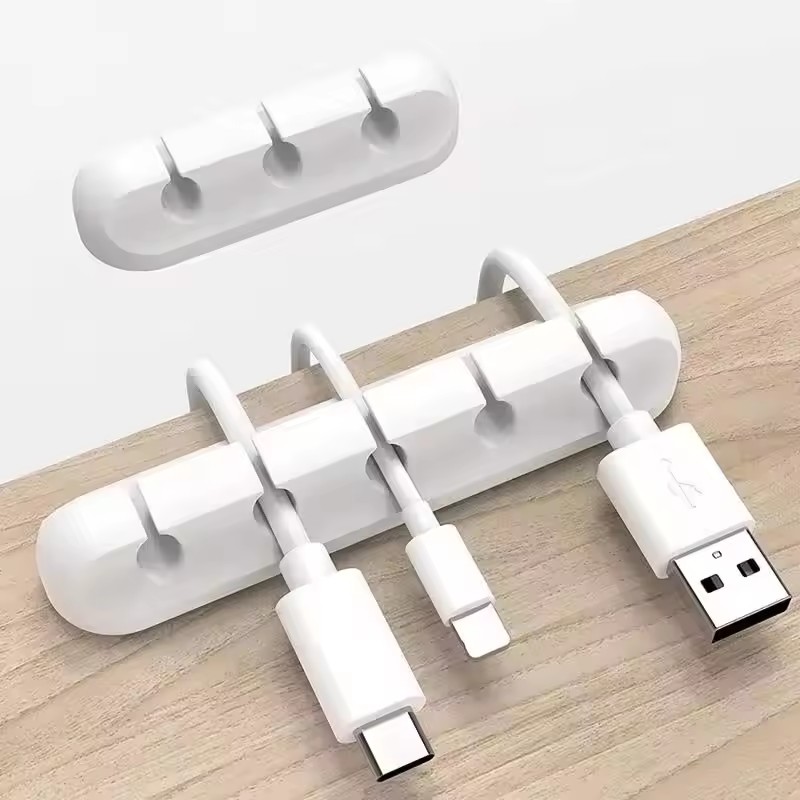 Desk Organizer - Siliconen USB-kabelclip Winder Organizer Ronde oplader