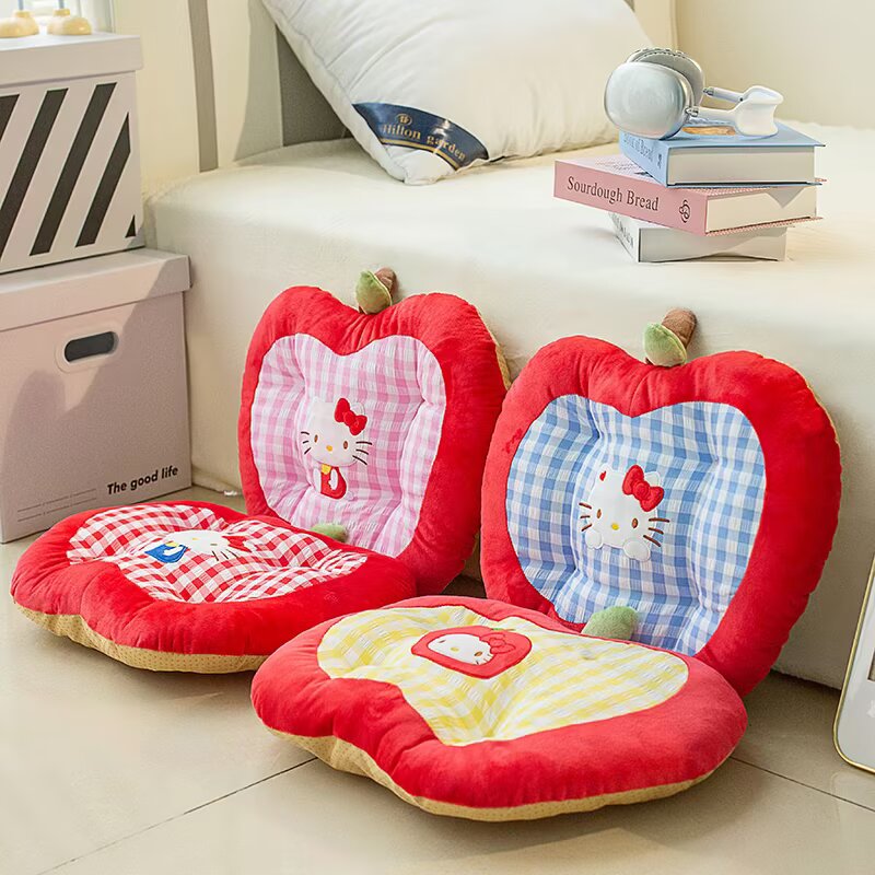 Office Chair Cushion - Leuke Hello Kitty Appelvormige Pluche Kussen