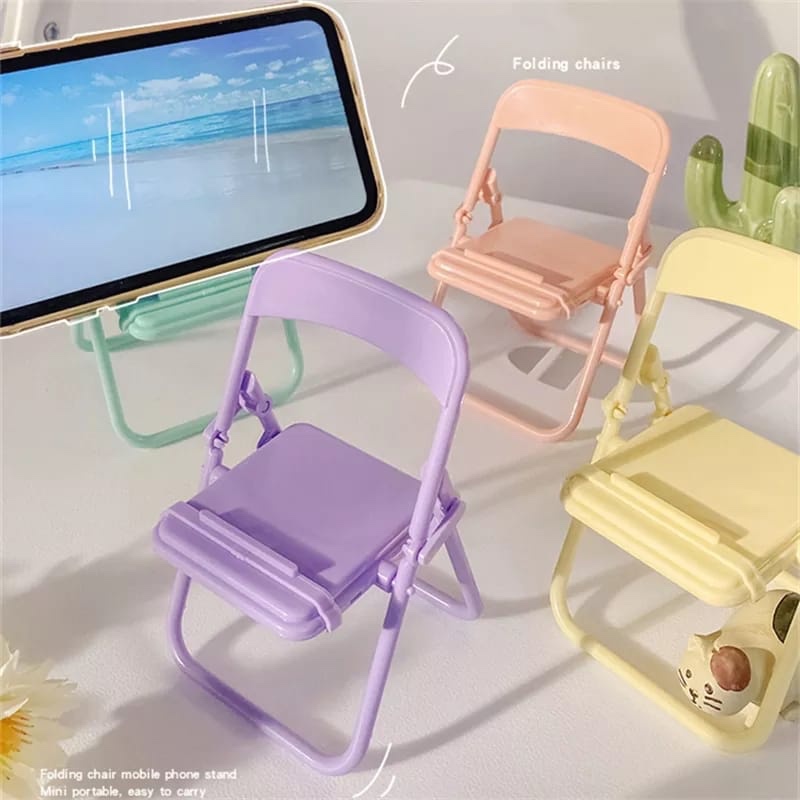 Office Stool - Leuke stoeltelefoonhouderstandaard Creatieve desktop-organizer Multifunctionele telefoonstandaard