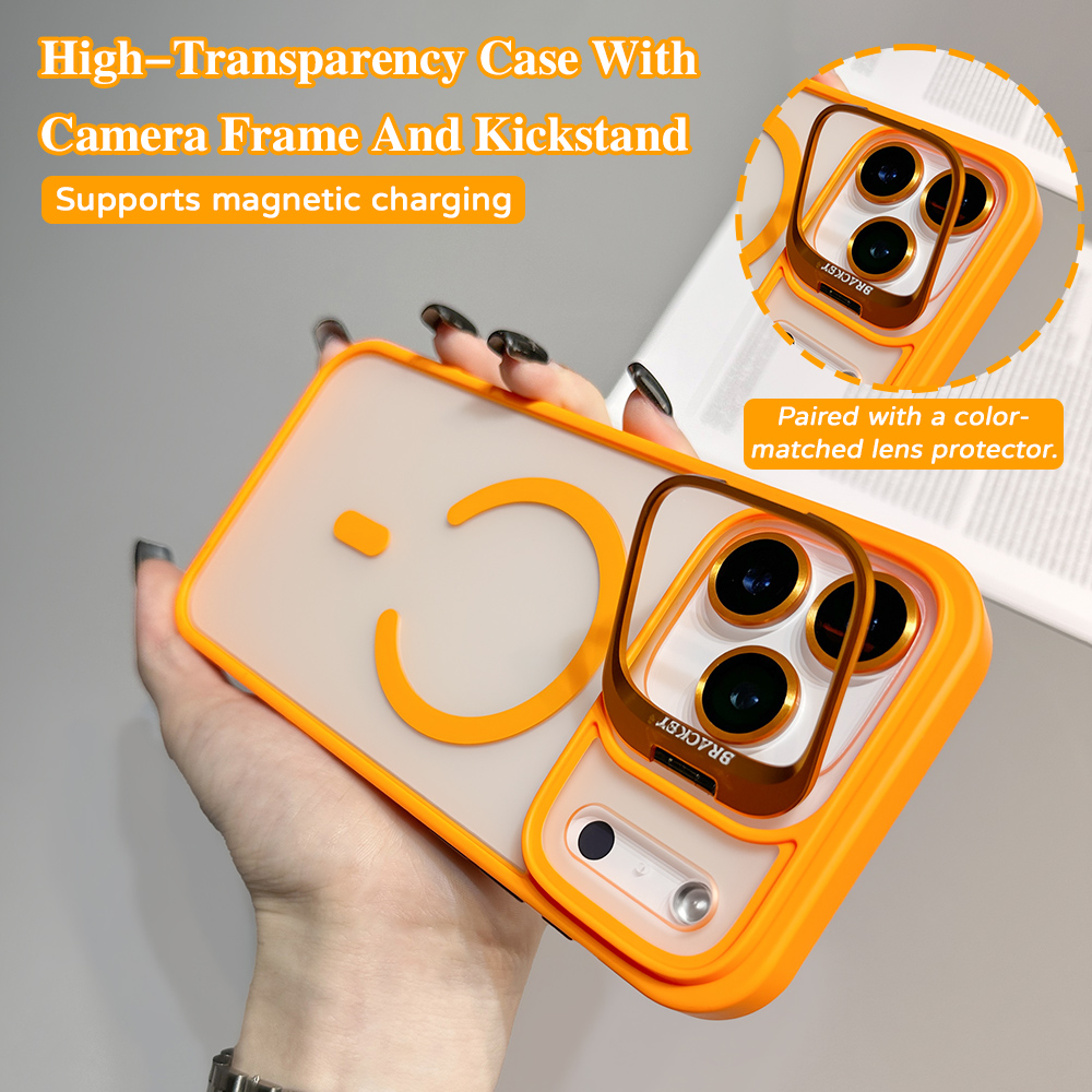 Standing Desk - Lens Kickstand Magnetische Telefoonhoes voor Apple