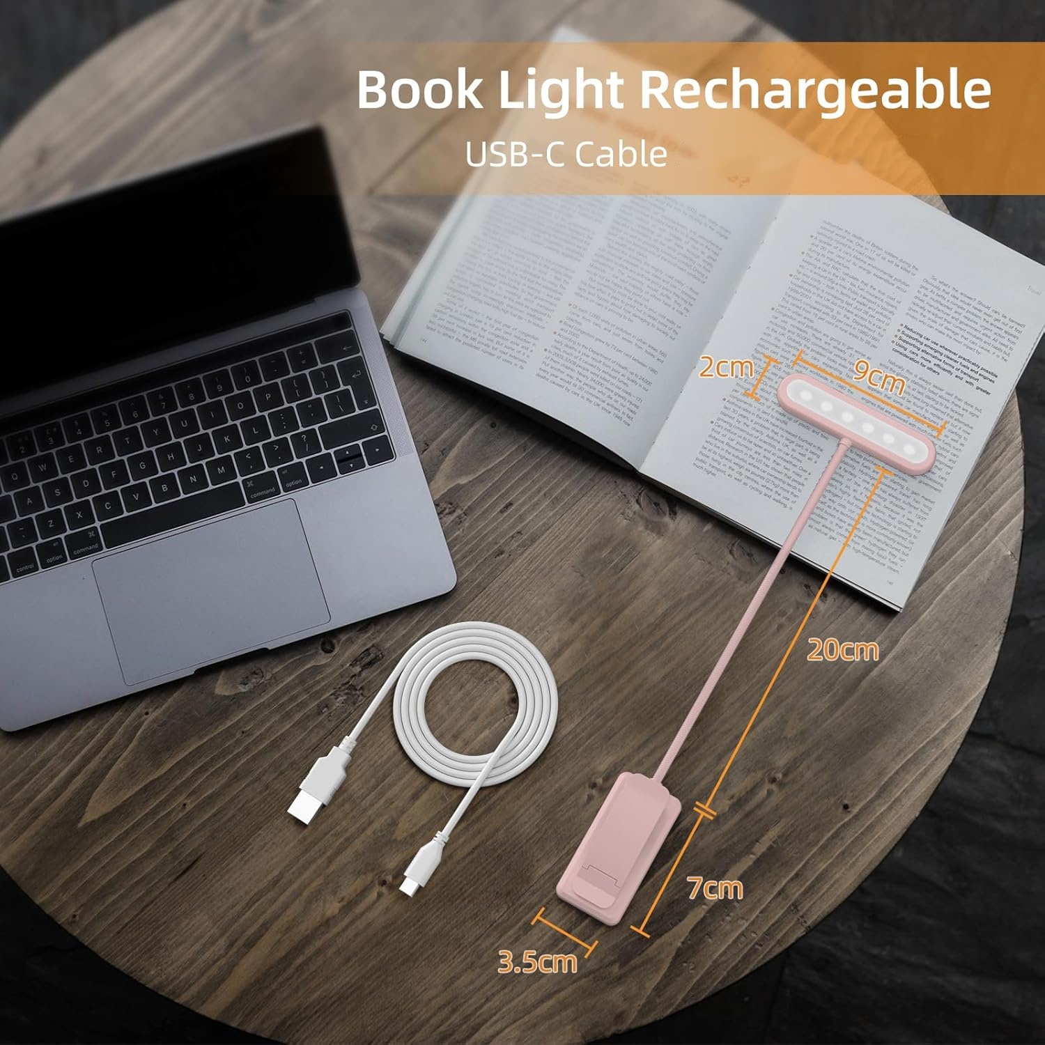 Leeslamp Boekklem Zwart/Wit/Ro - Desk Lamp recensie en prijs