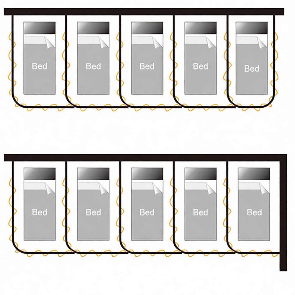 Gebogen gordijnroede voor medi - Partition Screen Divider recensie en prijs