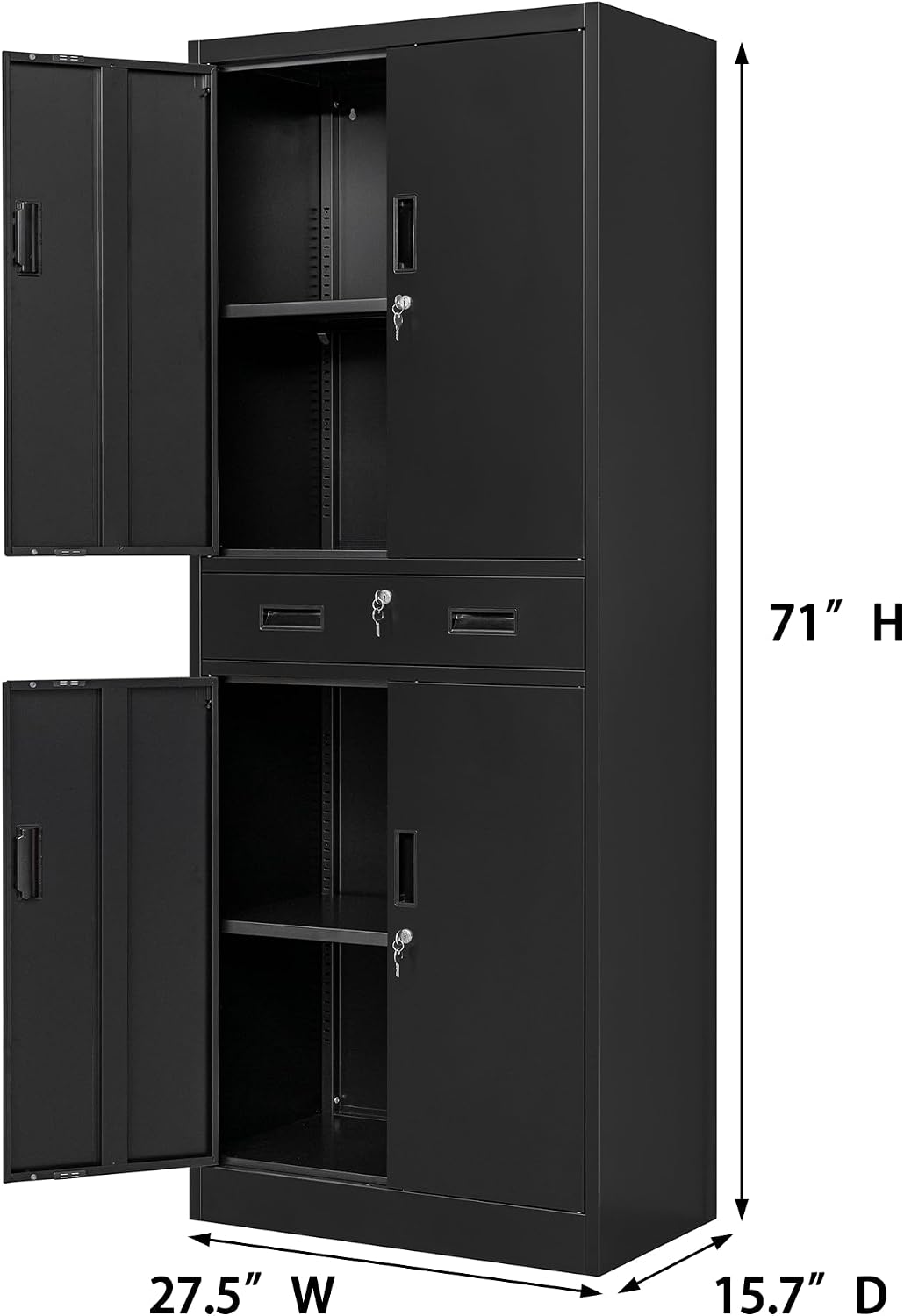 Hoge metalen opbergkast met la - File Cabinet recensie en prijs