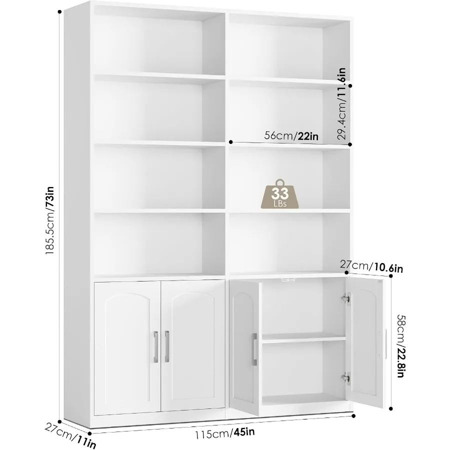 Boekenkast met deuren voor de  - Bookshelf recensie en prijs